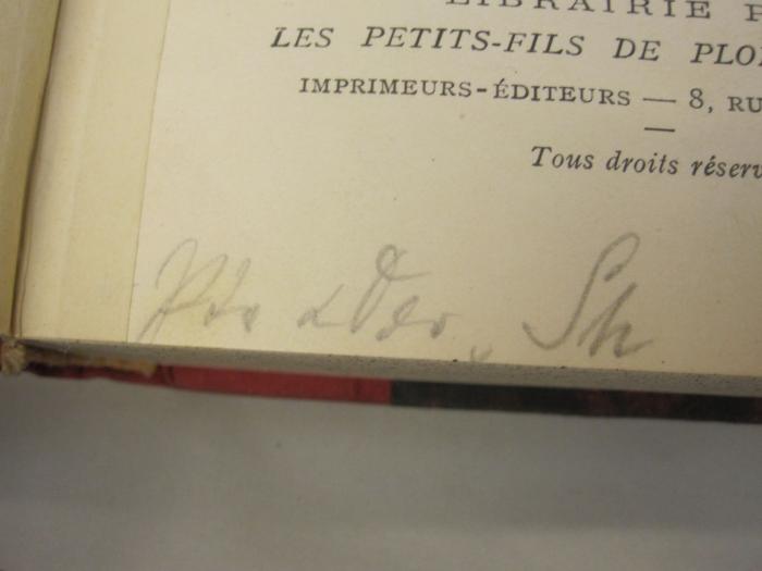  La Cathédrale;-, Von Hand: Autogramm; 'Pd- [?] Dr. [?] Sh [?]'