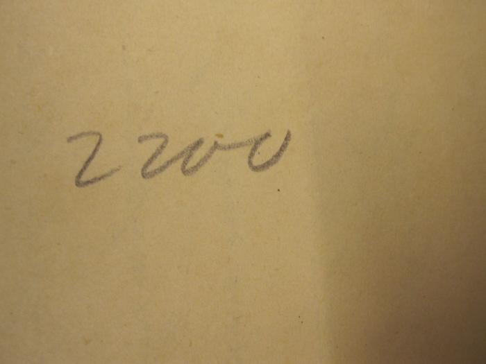  Bericht über Schlachthäuser und Viehmärkte in Deutschland, Frankreich, Belgien, Italien, England und der Schweiz. (1866);-, Von Hand: Nummer; '2200'