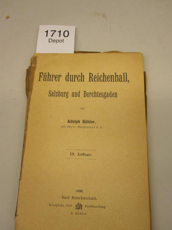  Führer durch Reichenhall, Salzburg und Berchtesgarden (1896)