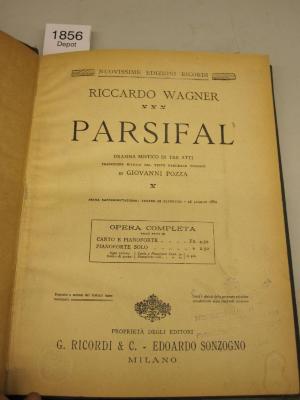  Parsifal : Dramma Mistico in Tre Atti (o.J.)
