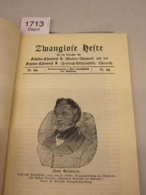  Zwanglose Hefte für die Besucher des Schiller-Theaters O. [...] und des Schiller-Theaters N. [...] (1906)