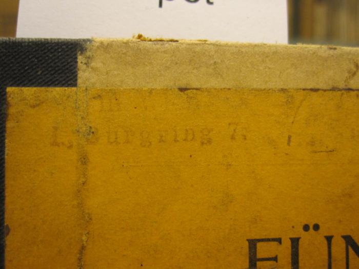X 738: Fünfzig Jahre Stammesgeschichte. Historisch-kritische Studien über die Resultate der Phylogenie (1916);-, Stempel: Ortsangabe; '[...] B (?)urgring 7'