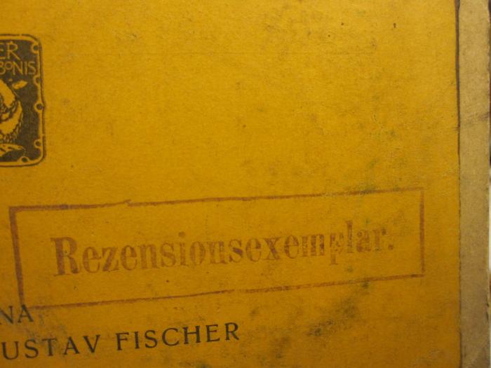 X 738: Fünfzig Jahre Stammesgeschichte. Historisch-kritische Studien über die Resultate der Phylogenie (1916);-, Stempel: -; 'Rezensionsexemplar.'