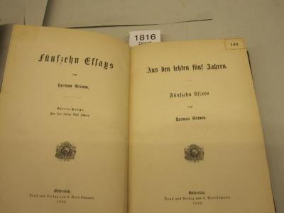  Aus den letzten fünf Jahren (1890)