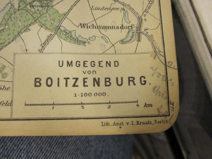  Wanderbuch für die Mark Brandenburg und angrenzende Gebiete (1904);-, Von Hand: Abbildung;-, Von Hand: Annotation
