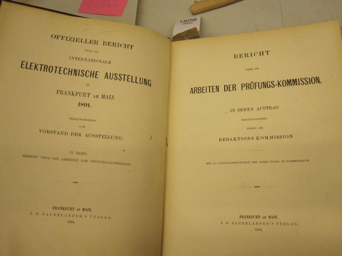  Bericht über die Arbeiten der Prüfungs-Kommission (1894)