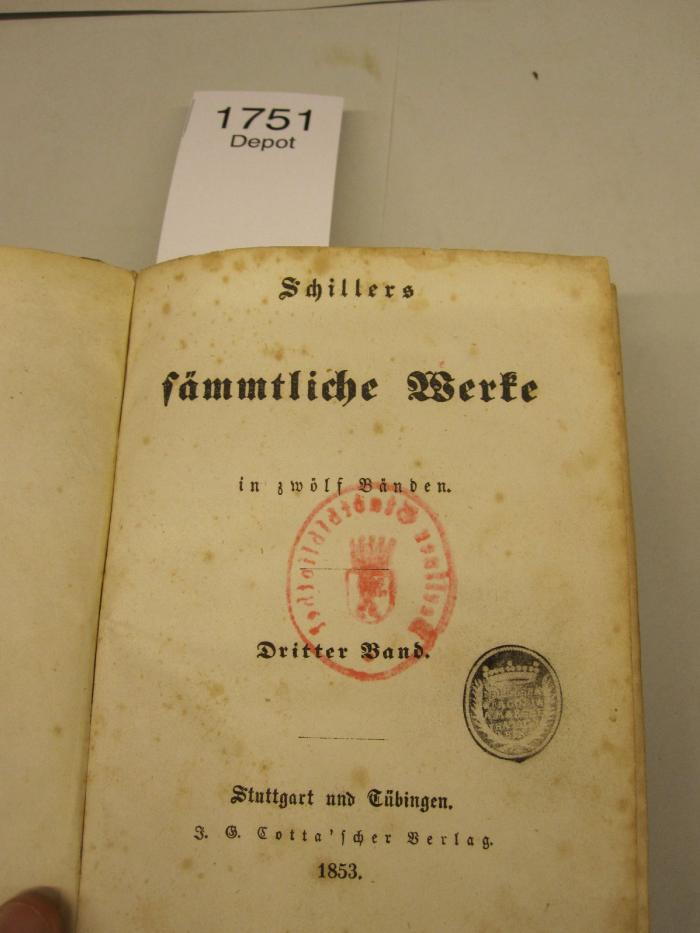  Schillers Sämmtliche Werke in zwölf Bänden (1853)