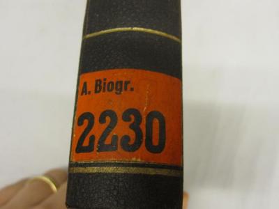  Zeit- und Lebensbilder (1889);- (Stadtbibliothek Dresden), Etikett: Signatur; 'A. Biogr. 2230'. 