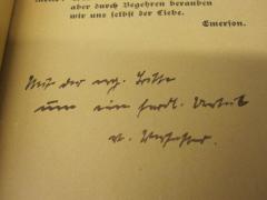 - (unbekannt;Hübscher, Christian), Von Hand: Widmung; 'Mit der erg. Bitte um ein frdl. Urteil d. Verfasser.'. 