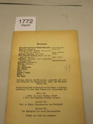  Der lustige Krieg : Operette in 3 Akten (o.J.)