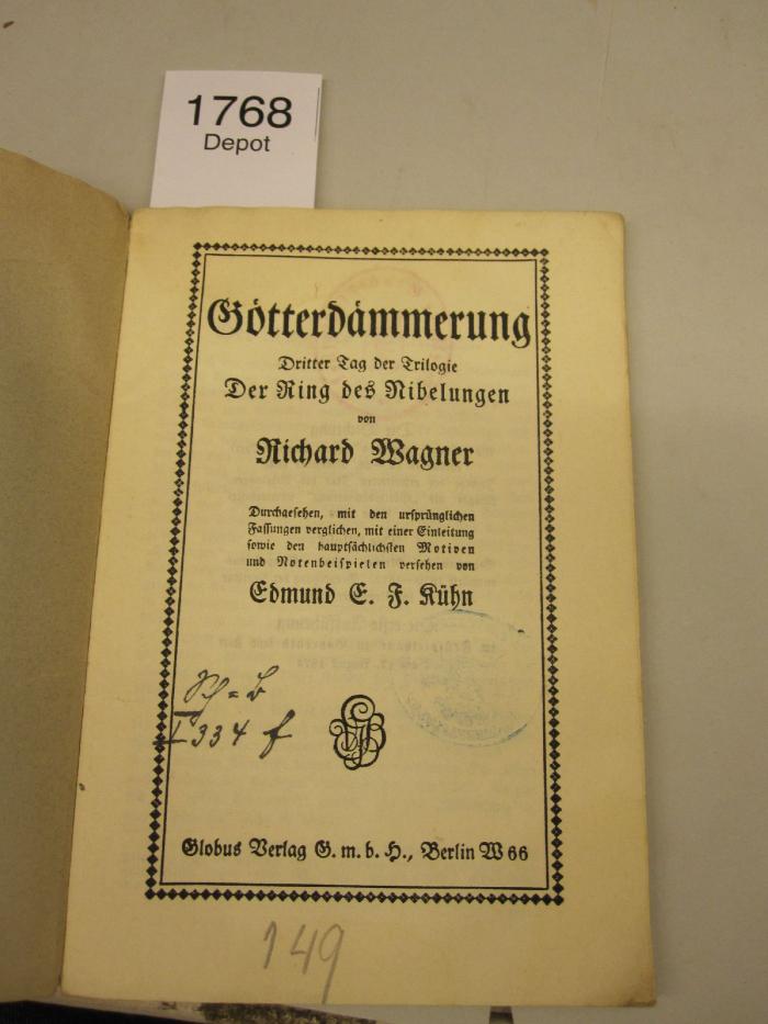  Götterdämmerung. Dritter Tag der Trilogie Der Ring des Nibelungen