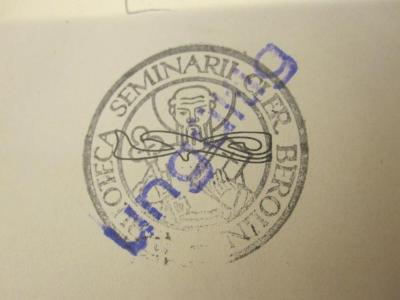  Satzungen der Kongregation der Ursulinen von Calvarienberg (Ahrweiler) (1910);- (Biblioteca Seminarii cler. Berolin), Stempel: Besitzwechsel: ungültig; 'Bibliotheca Seminarii cler. Berolin'. 