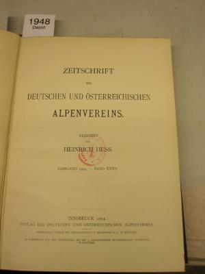  Zeitschrift des Deutschen und Österreichischen Alpenvereins (1904)