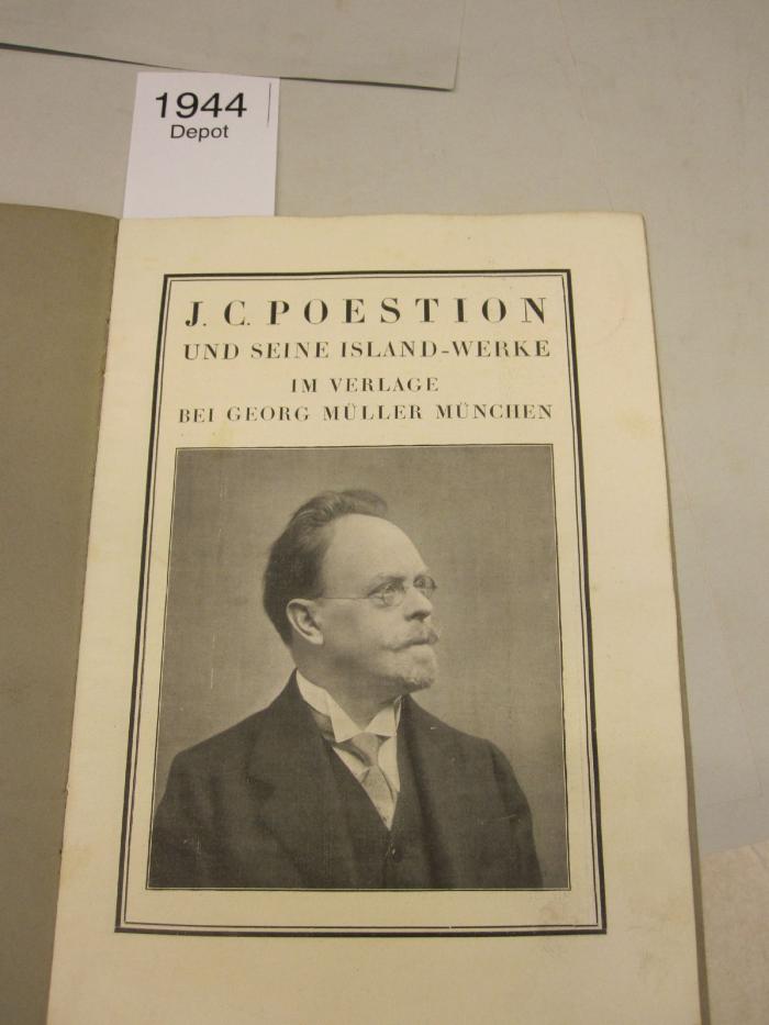  J. C. Poestion und seine Island-Werke (o.J.)