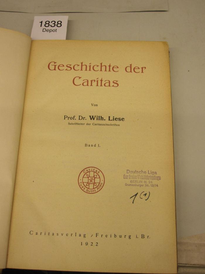  Geschichte der Caritas (1922)