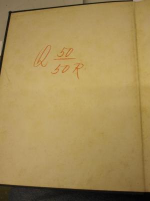 IV 5207: Gesamt-Inhalts-Verzeichnis der Allgemeinen Bauzeitung : Jahrgänge I-L (1836-1855) (1887);- (Lese- und Redehalle der deutschen Studenten Prag), Von Hand: Signatur; 'Q 50/50 R.'. 