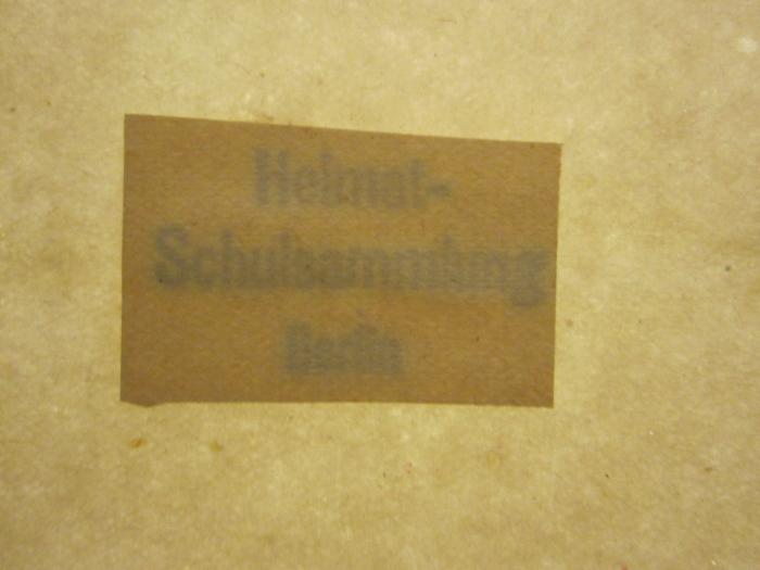  Forschungen zur Brandenburgischen und Preußischen Geschichte (1916);- (Heimat-Schulsammlung Berlin), Stempel: Name, Berufsangabe/Titel/Branche, Ortsangabe; 'Heimat-Schulsammlung Berlin'.  (Prototyp)