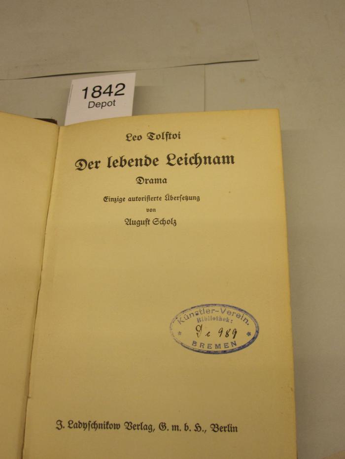  Der lebende Leichnam : Drama (o.J.)