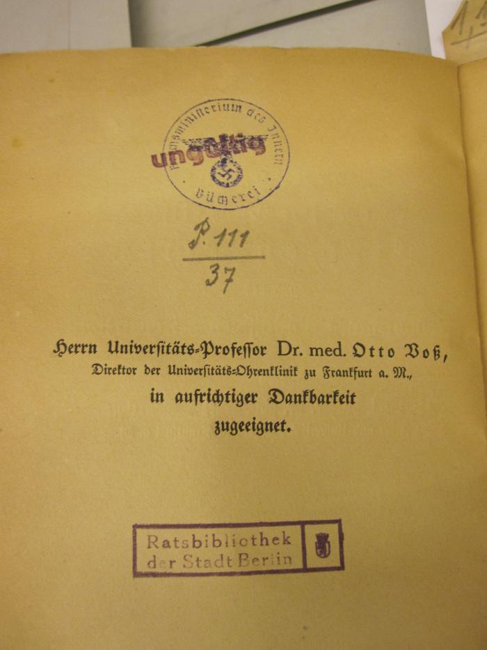  Grundzüge des deutsch-evangelischen Kirchenrechts und des orthodox-morgenländischen Kirchenrechts (1924);-, Von Hand: Nummer; 'P.111/37'