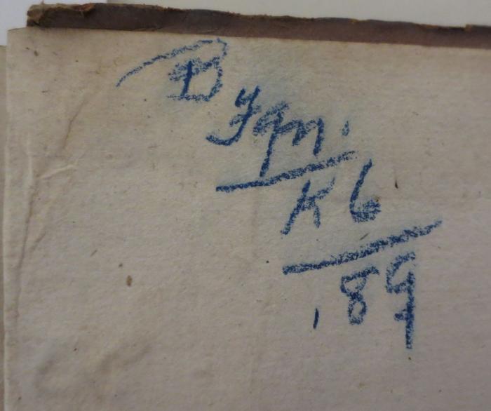  L'Année Affective, ou Sentimens sur l'Amour de Dieu, tirés du Cantique des Cantiques, pour chaque jour de l'Année. Nouvelle édition. (1772);- (unbekannt), Von Hand: Nummer; 'B 
Jqm./
K6/
89'. 