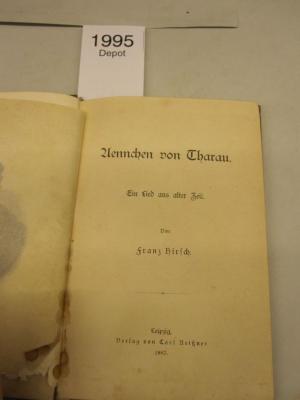  Aennchen von Tharau : Ein Lied aus alter Zeit (1882)