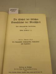  Die Einheit des sittlichen Bewußtseins der Menschheit : Eine ethnographische Untersuchung (1914)