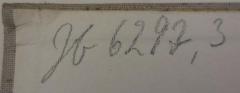 - (Deutsches Reich. Reichssicherheitshauptamt. Bibliothek;Signaturen Jb [+Nr.]), Von Hand: Signatur; 'Jb 6297,3'. 