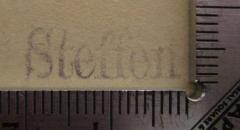- (Steffen, [?]), Stempel: Name; 'Steffen'.  (Prototyp)