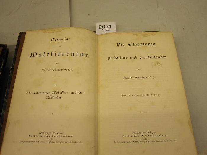  Die Literaturen Westasiens und der Nilländer (1897)