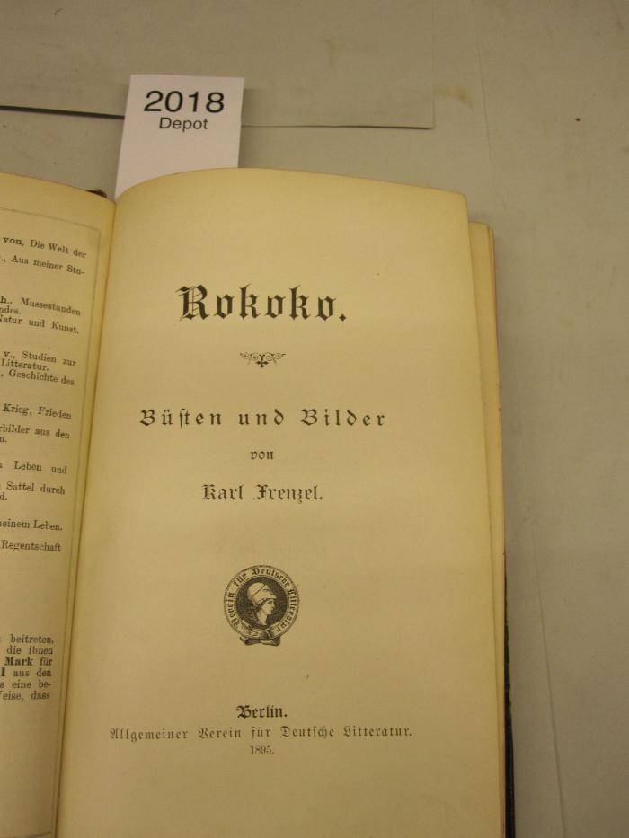 II 170: Rokoko : Büsten und Bilder (1895)