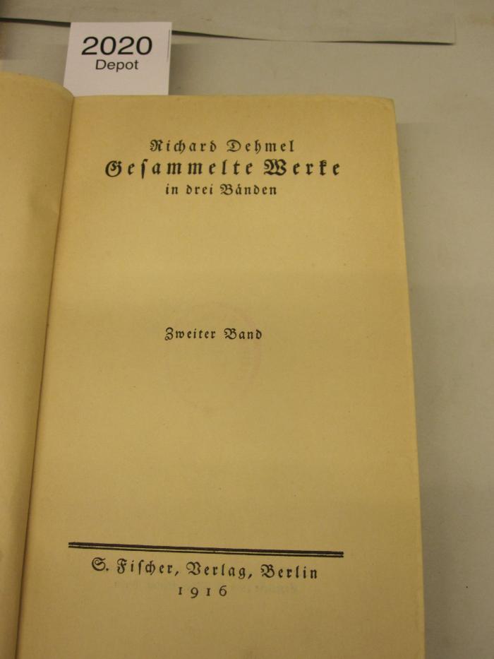  Gesammelte Werke in drei Bänden (1916)