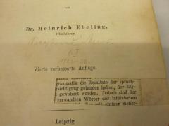 - (Marx, Siegfried), Von Hand: Autogramm, Name, Datum; 'Siegfried Marx. OI. 1922-23'. 