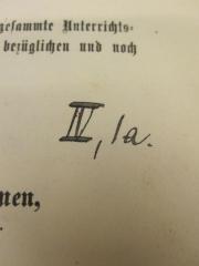 - (Viktoria-Luisen-Schule Berlin-Wilmersdorf), Von Hand: Nummer; 'IV, Ia'. 