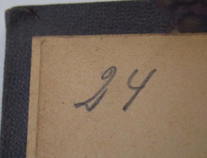  Berliner Arbeiter-Bibliothek (1892);- (unbekannt), Von Hand: Nummer; '24'. 