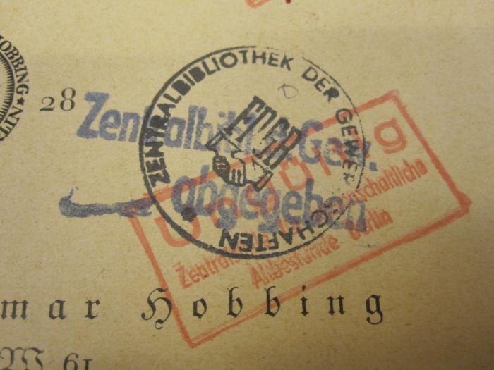  Unser Berlin : Ein Jahrbuch von Berliner Art und Arbeit (1928);- (Freier Deutscher Gewerkschaftsbund), Stempel: Name, Besitzwechsel; 'Zentralbibl. d. Gew. abgegeben'. 