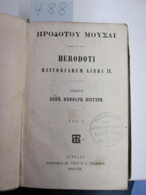  Herodoti : Historiarum Libri IX (1859)