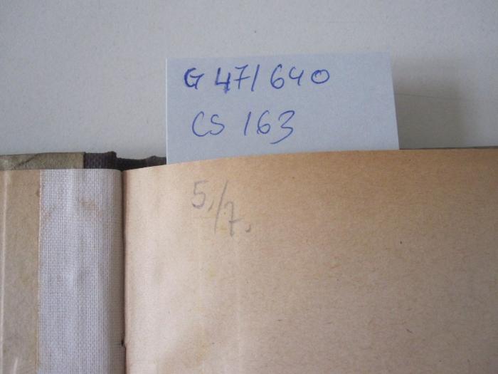 Cs 163: Victor Hugos Stellung zur Frau (1934);G47 / 640 (unbekannt), Von Hand: Nummer; '5./7.'. 