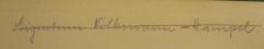 G51 / 817 (Volkmann-Hampel, [?]), Von Hand: Autogramm, Name; 'Eigentum Volkmann-Hampel'. 