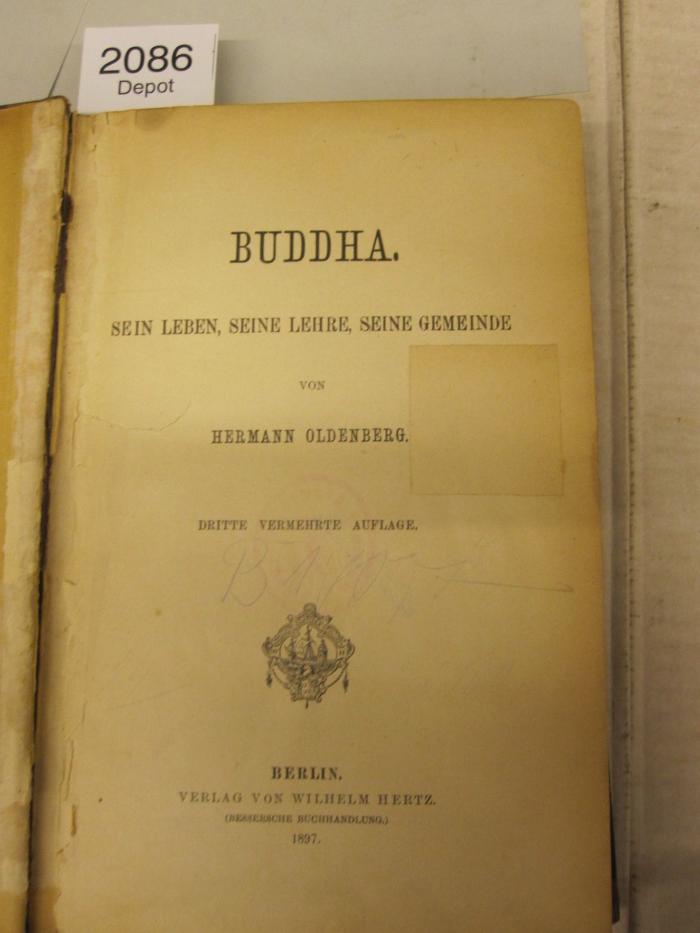  Buddha, sein Leben, seine Lehre, seine Gemeinde (1897)