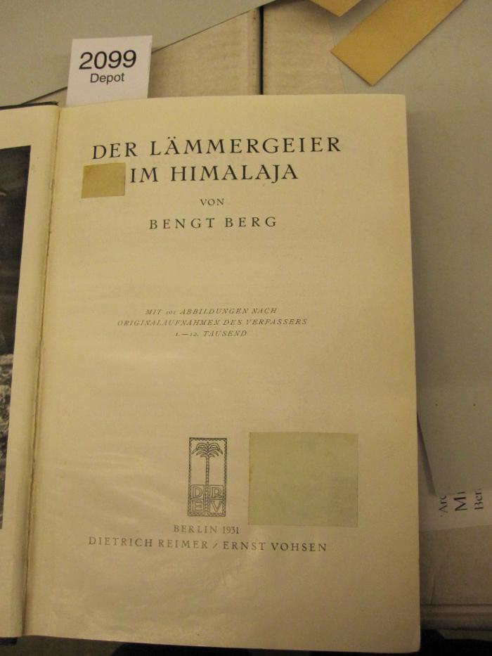 Kg 285: Der Lämmergeier im Himalaja (1931)