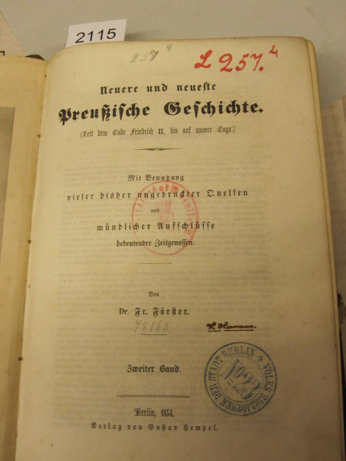  Neuere und neuste Preußische Geschichte (1854)