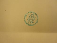 - (Radke, Walter), Stempel: Initiale; 'WR'.  (Prototyp)