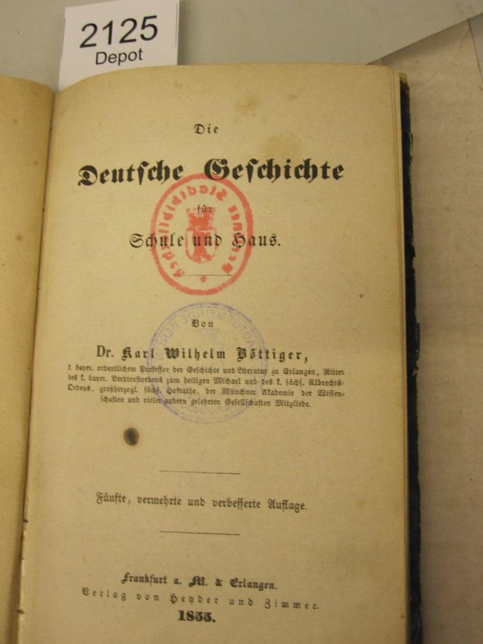  Die deutsche Geschichte für Schule und Haus (1833)
