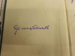 - (Salmuth, [?] Freiherr von), Stempel: Name; 'Frhr von Salmuth'. 