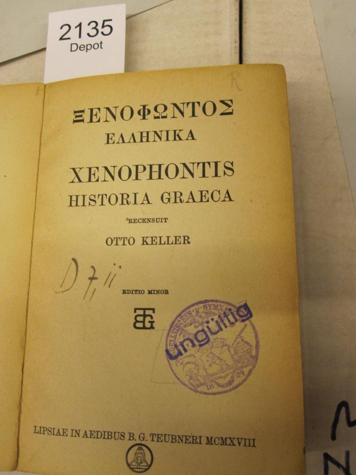  Xenophontis historia graeca (1918)
