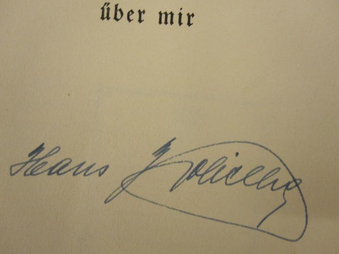  Vögel schweben über mir;- (K[...][?], Hans), Von Hand: Autogramm, Name; 'Hans K[.....]'. 