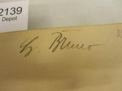 - (Bruno[?], H.), Von Hand: Autogramm, Name; 'H. Bruno'. 