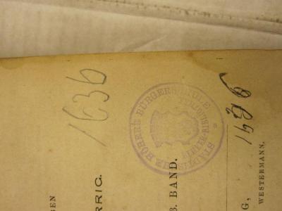  Archiv für das Studium der neueren Sprachen und Literaturen (1868);- (Städtische Höhere Bürgerschule), Stempel: Wappen, Name; 'Städtische höhere Bürgerschule
Lehrer-Bibliothek'. ;-, Von Hand: Nummer; '1636';-, Von Hand: Nummer; '1636';-, Von Hand: Nummer; 'II 48 (?)'