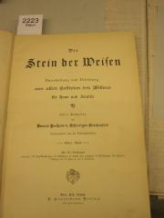  Der Stein der Weisen : Unterhaltung und Belehrung aus allen Gebieten des Wissens ([1894])