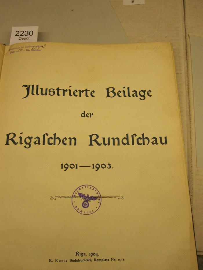  Illustrierte Beilage der Rigaschen Rundschau 1901 - 1903 (1904)